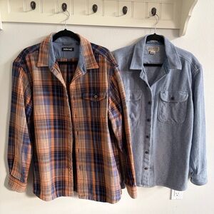Solaris & Duluth Trading Men's Plaid Thermal Flannel Shirts